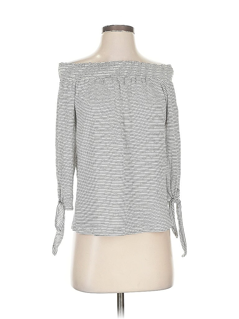 Pre-owned Kim & Cami 3/4 Sleeve Blouse In Gray