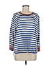 CAbi Stripes Blue Tan Pullover Sweater Size M - photo 1
