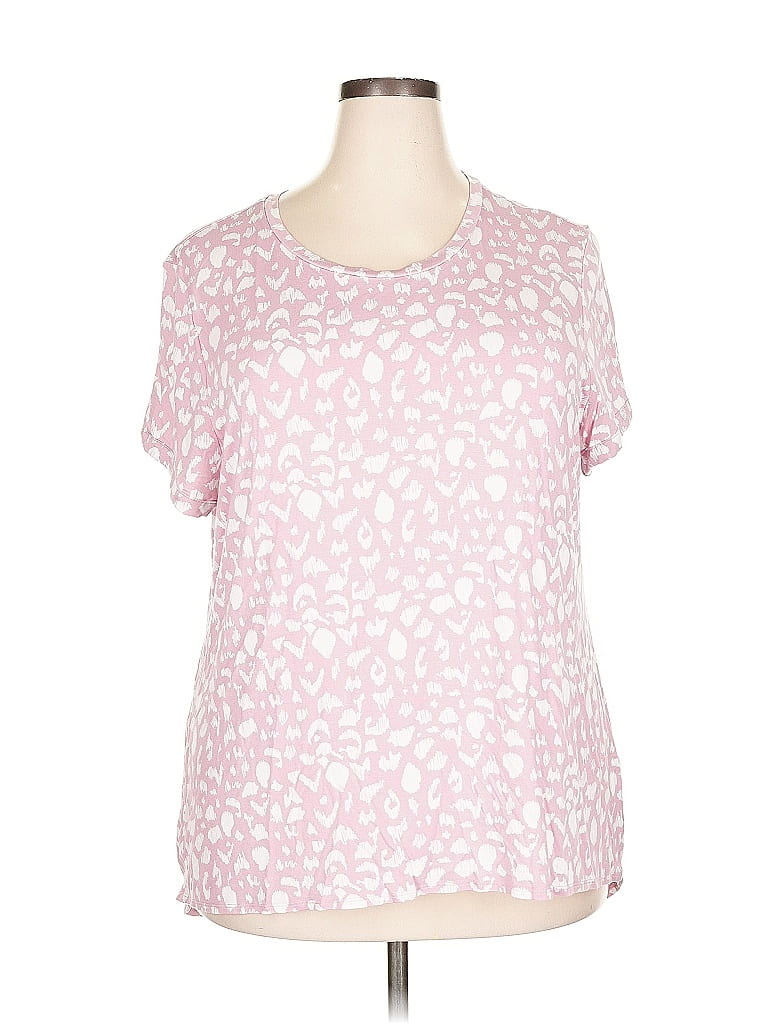 Pre-owned Ellen Tracy Short Sleeve T-shirt In Pink
