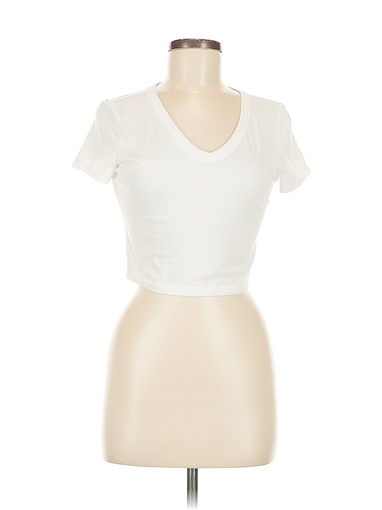 Pre-owned Wild Fable Short Sleeve T-shirt In White