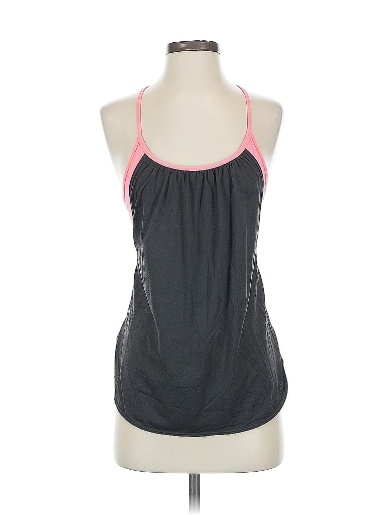 Pre-owned Lululemon Athletica Tank Top Gray Halter Neckline Tops