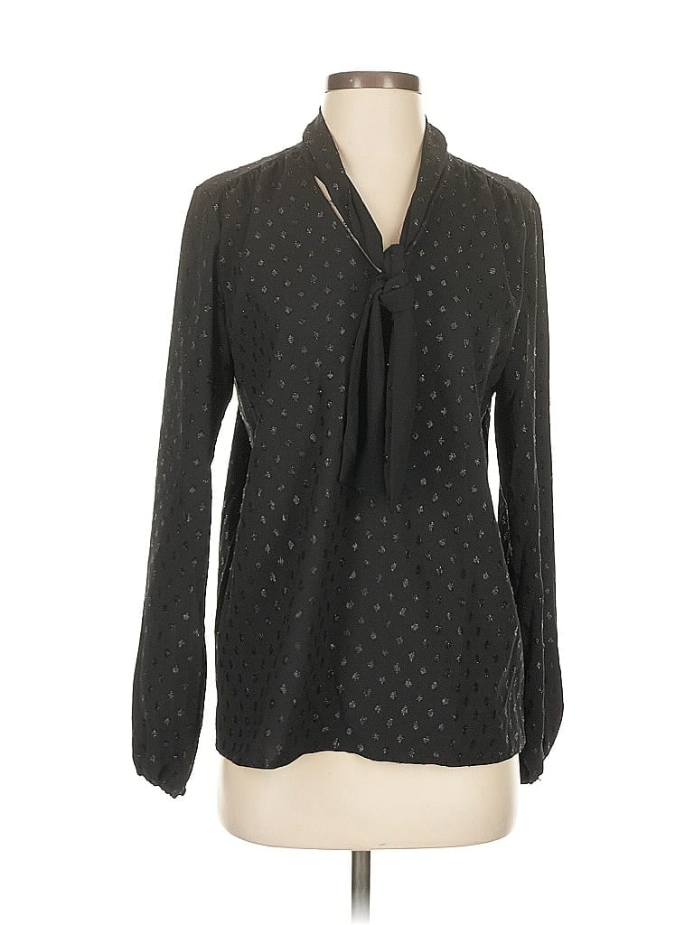 Michael Michael Kors Long Sleeve Blouse In Black
