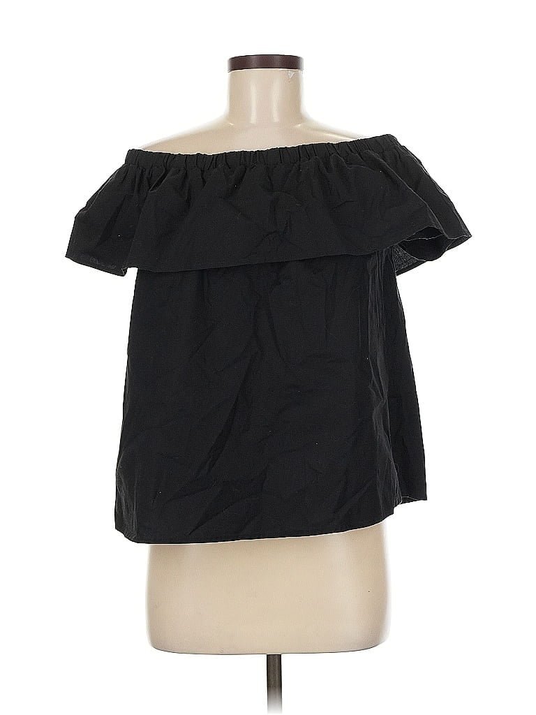 Pre-owned Velvet Heart Short Sleeve Blouse In Black
