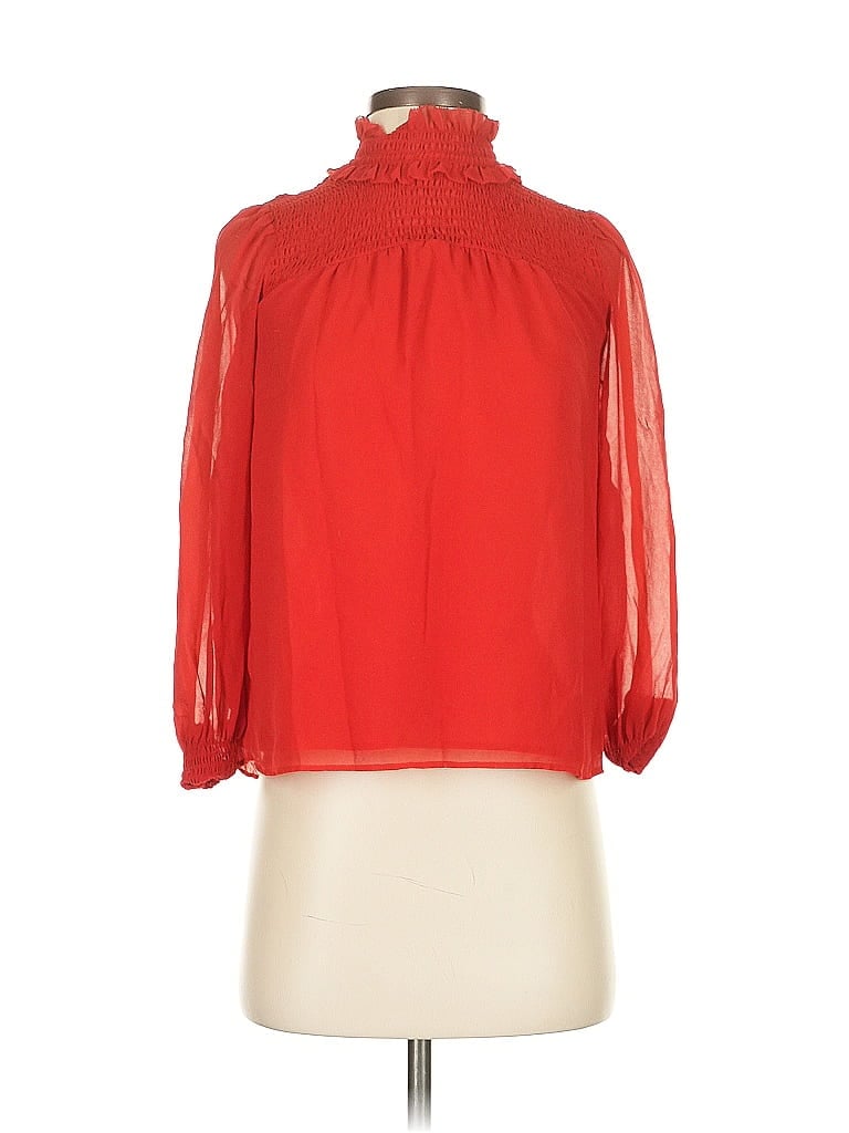 Click to view more detailed imagery on our partner's website Pre-owned Ann Taylor 3/4 Sleeve Blouse In Red