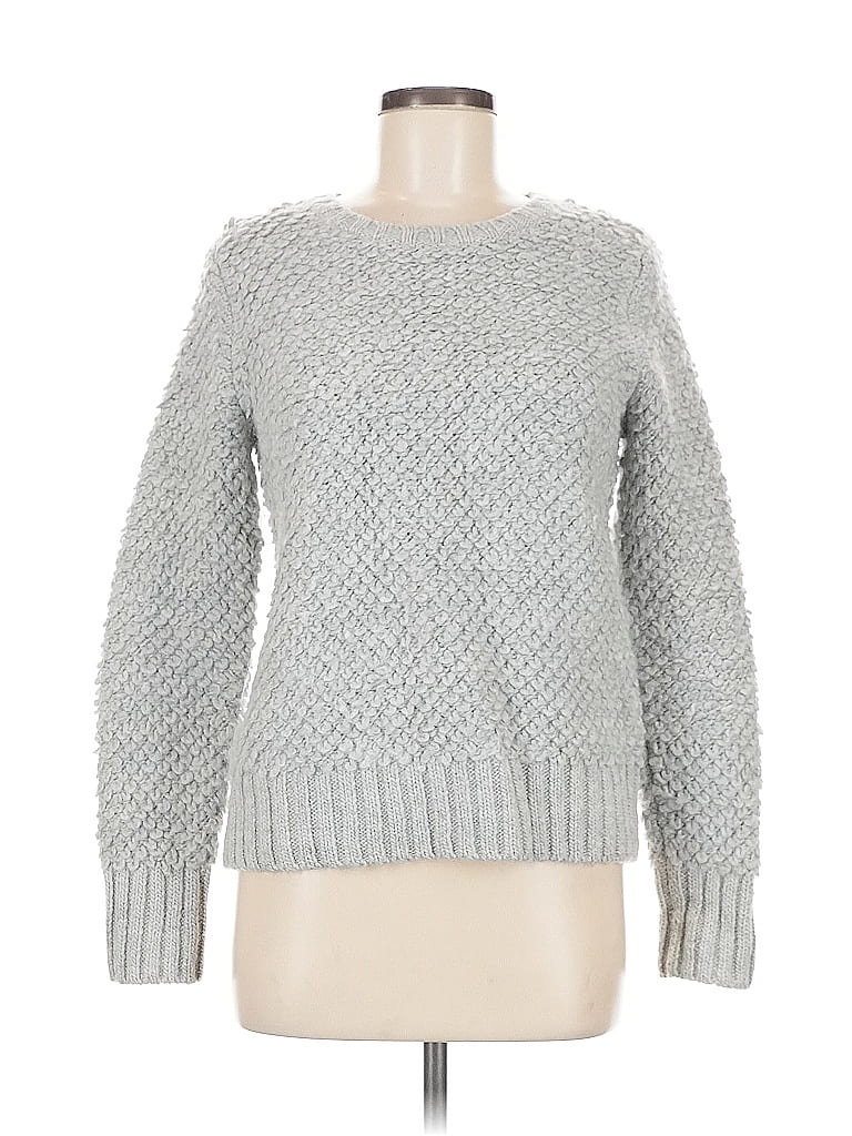 Pre-owned Banana Republic Wool Pullover Sweater In Gray