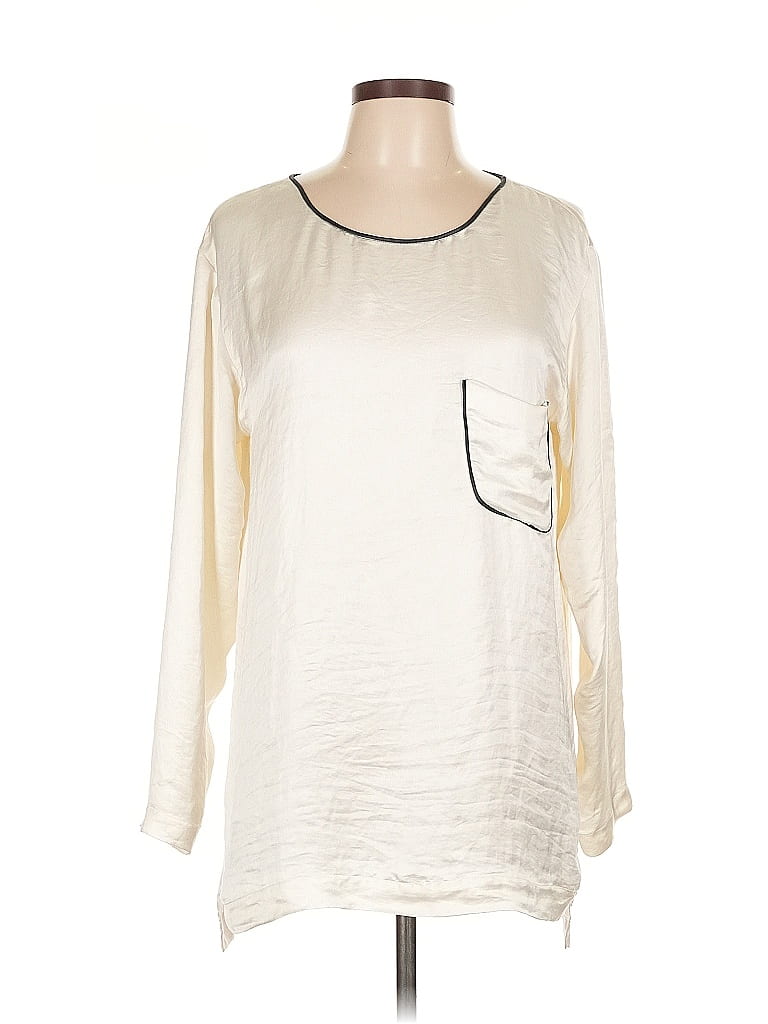THEORY Pre-owned Long Sleeve Blouse In White