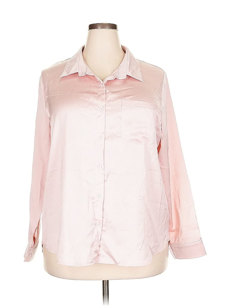 Pre-owned Assorted Brands Long Sleeve Blouse In Pink