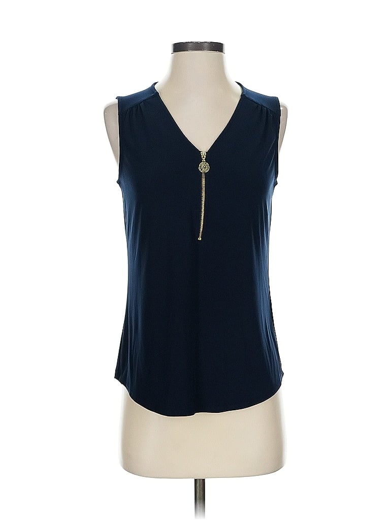 Pre-owned Anne Klein Sleeveless Blouse In Blue