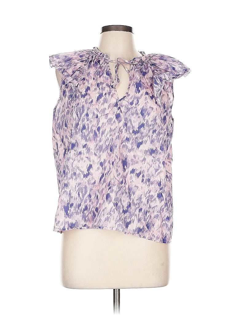 Pre-owned Rails Tank Top Purple Tie Neck Tops