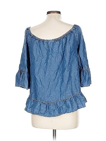 Soho JEANS NEW YORK & COMPANY 3/4 Sleeve Blouse (view 2)