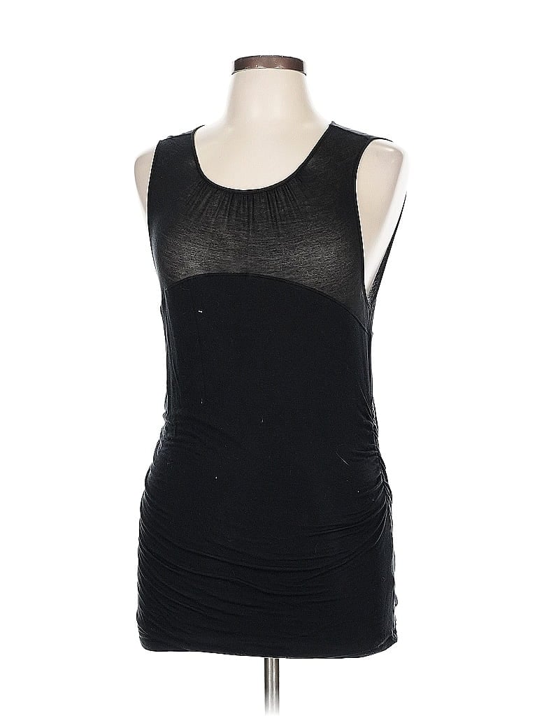 Pre-owned Halogen Tank Top Black Strapless Neckline Tops