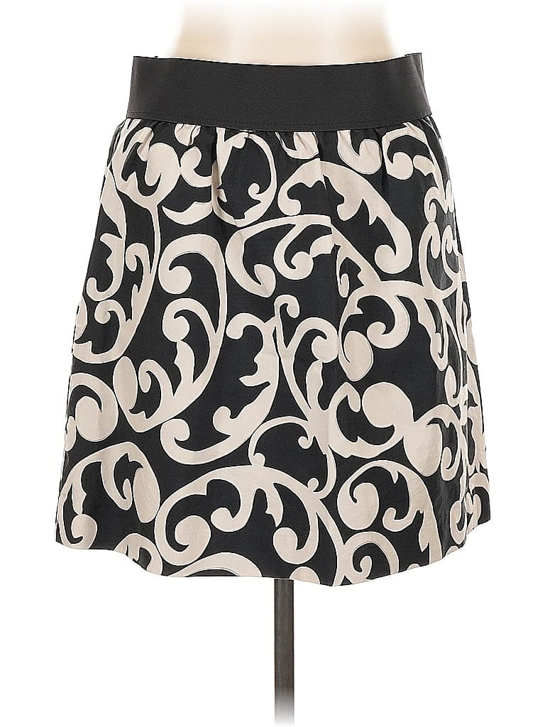 Pre-owned Ann Taylor Loft Silk Skirt In White