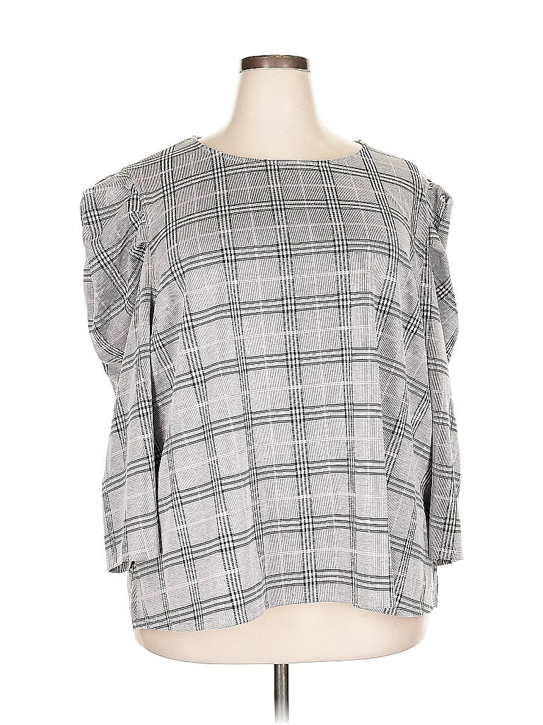 Pre-owned C Established 1946 3/4 Sleeve Blouse In Gray