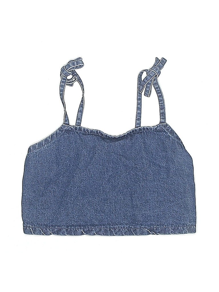 Click to view more detailed imagery on our partner's website Pre-owned Free Assembly Kids' Sleeveless Top Blue Halter Neckline Tops