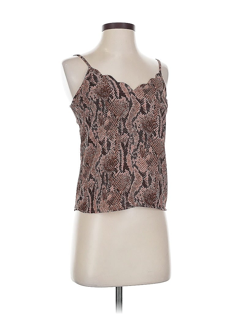 Pre-owned Express Tank Top Brown Strapless Neckline Tops