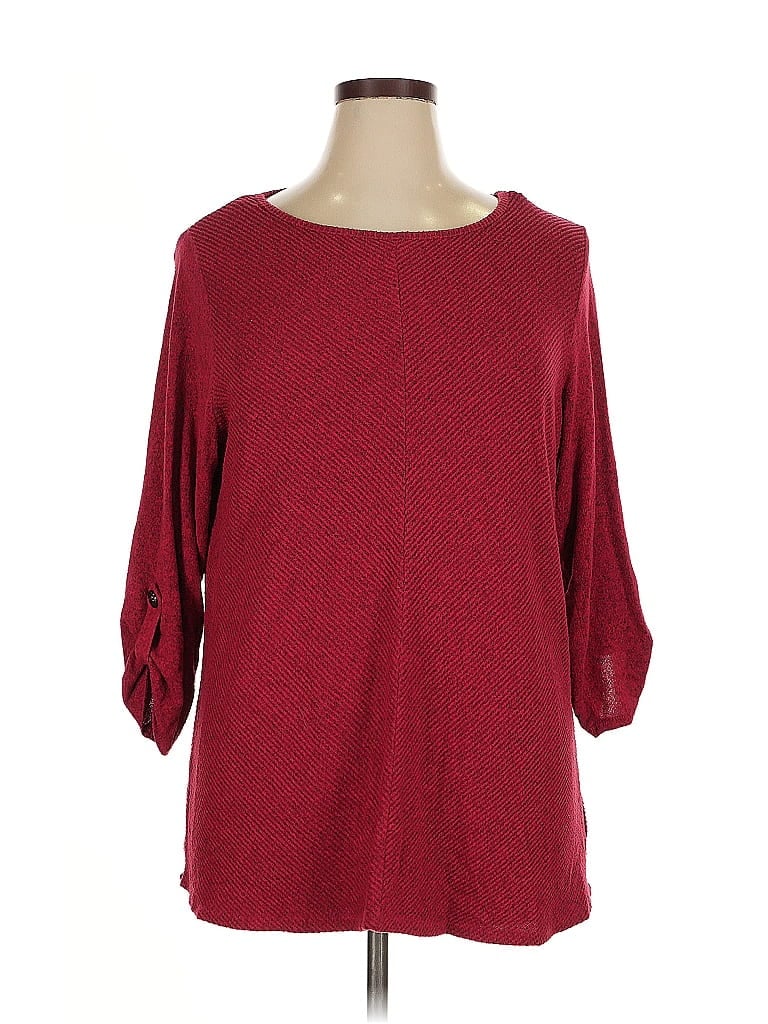 Pre-owned Alyx 3/4 Sleeve T-shirt In Burgundy