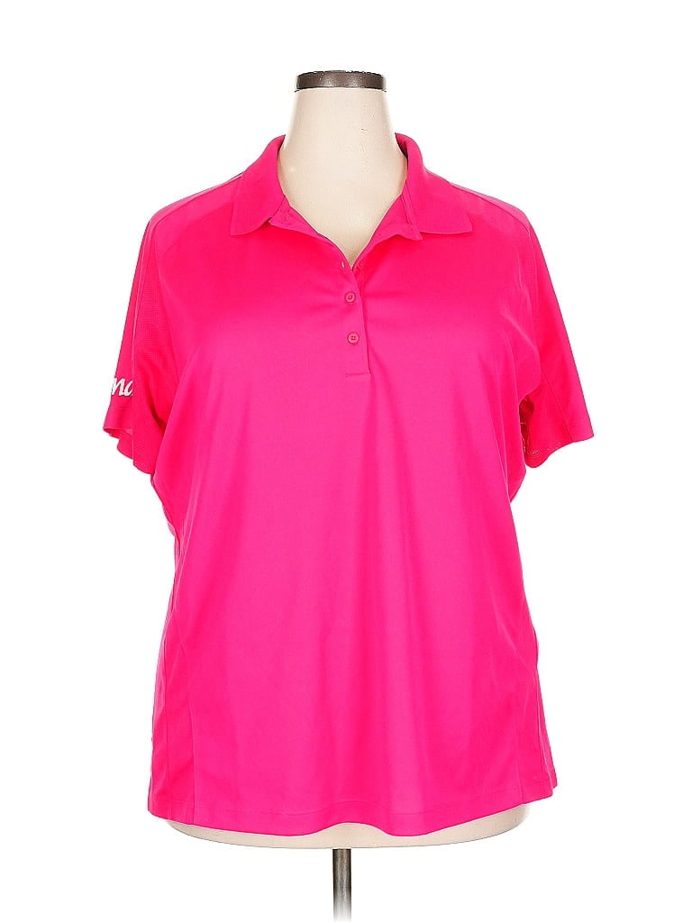 Pre-owned Port Authority Short Sleeve Polo Shirt In Pink