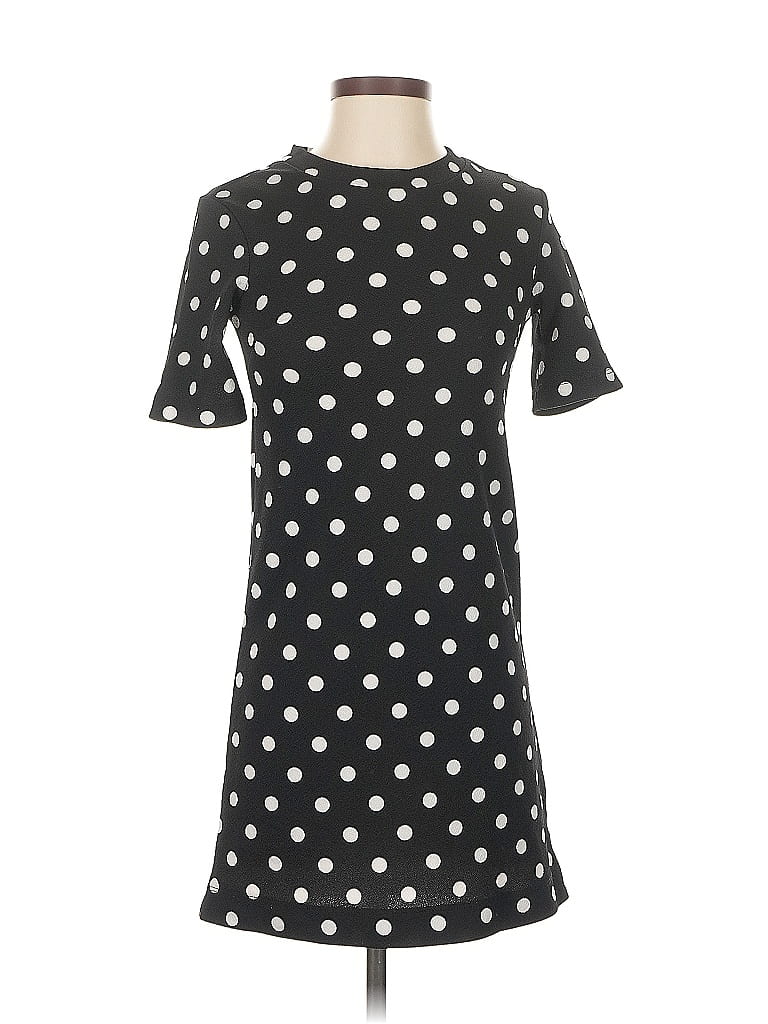 Pre-owned Divided By H&m Short Sleeve Top Black Mock Neckline Tops