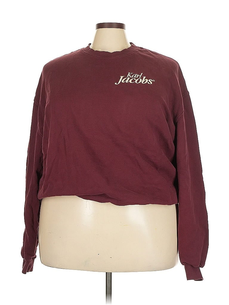 Pre-owned Devon Lee Carlson For Marc Jacobs Sweatshirt In Burgundy