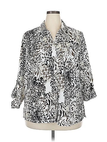 Notations 3/4 Sleeve Button-Down Shirt (view 1)