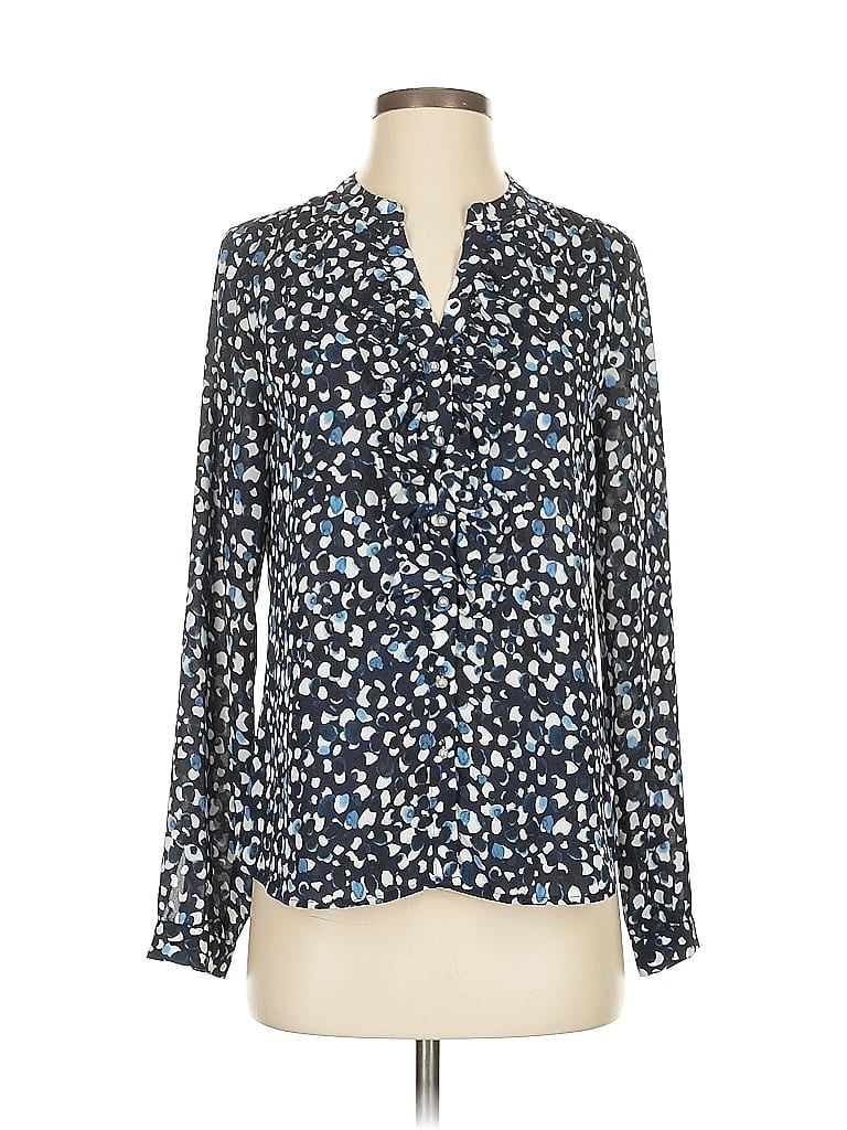 Pre-owned Karl Lagerfeld Long Sleeve Blouse In Blue