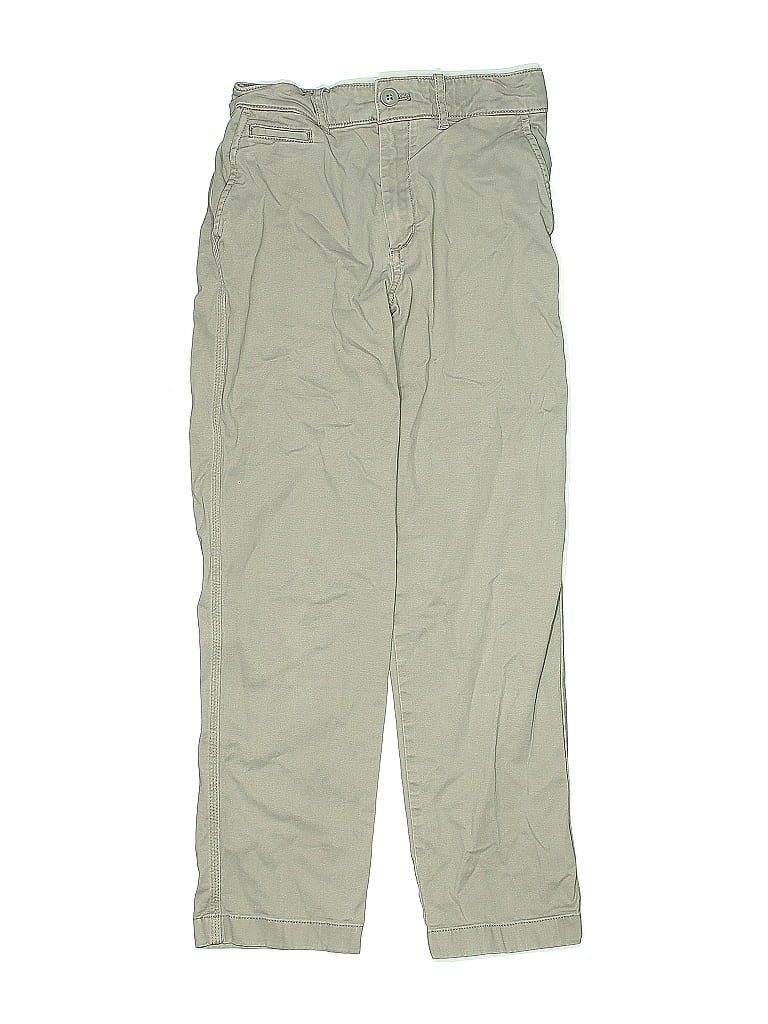 Pre-owned Crewcuts Kids' Khaki Pant In Green