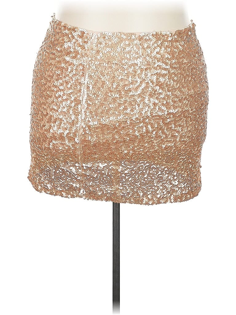 Pre-owned Unbranded Casual Skirt In Gold