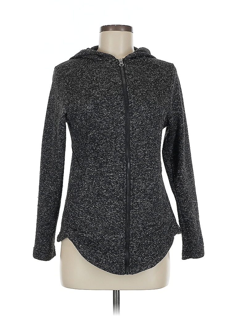 Pre-owned Eddie Bauer Zip Up Hoodie In Black