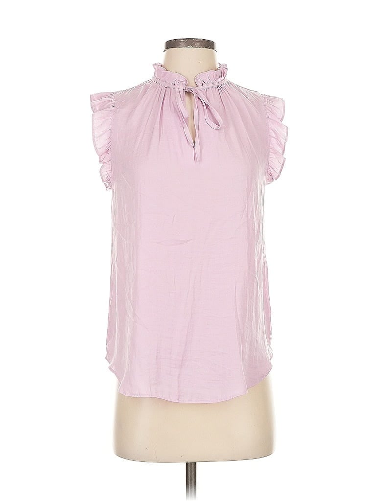Pre-owned Cupcakes And Cashmere Short Sleeve Blouse In Pink
