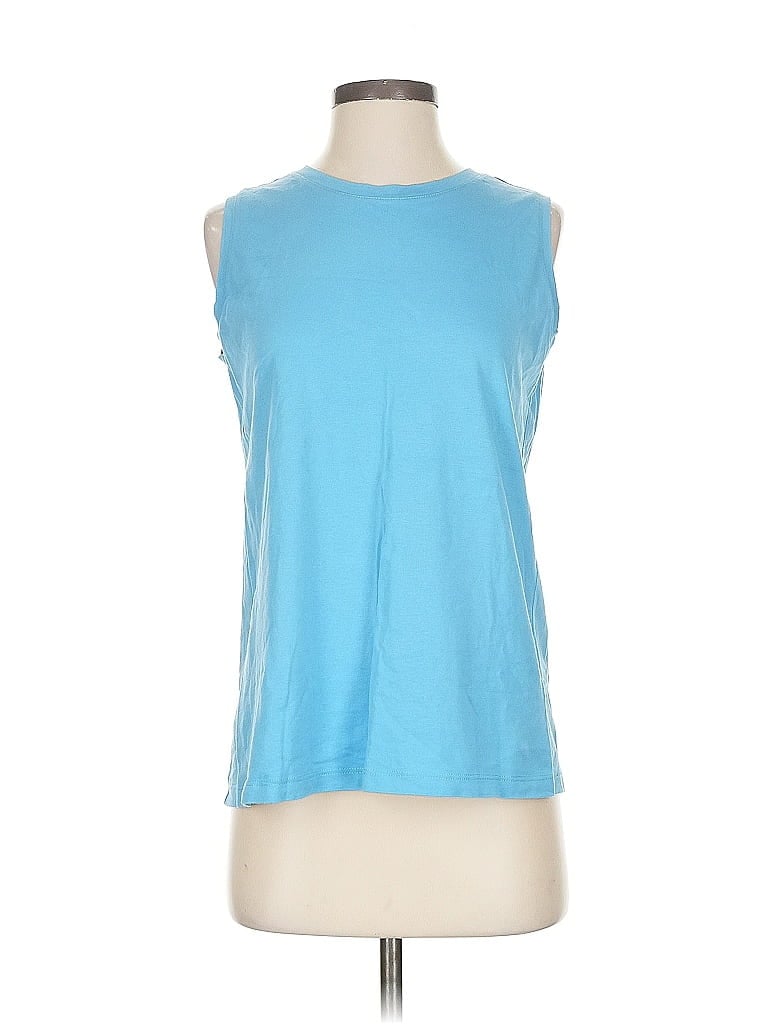Pre-owned Lands' End Sleeveless T-shirt In Blue