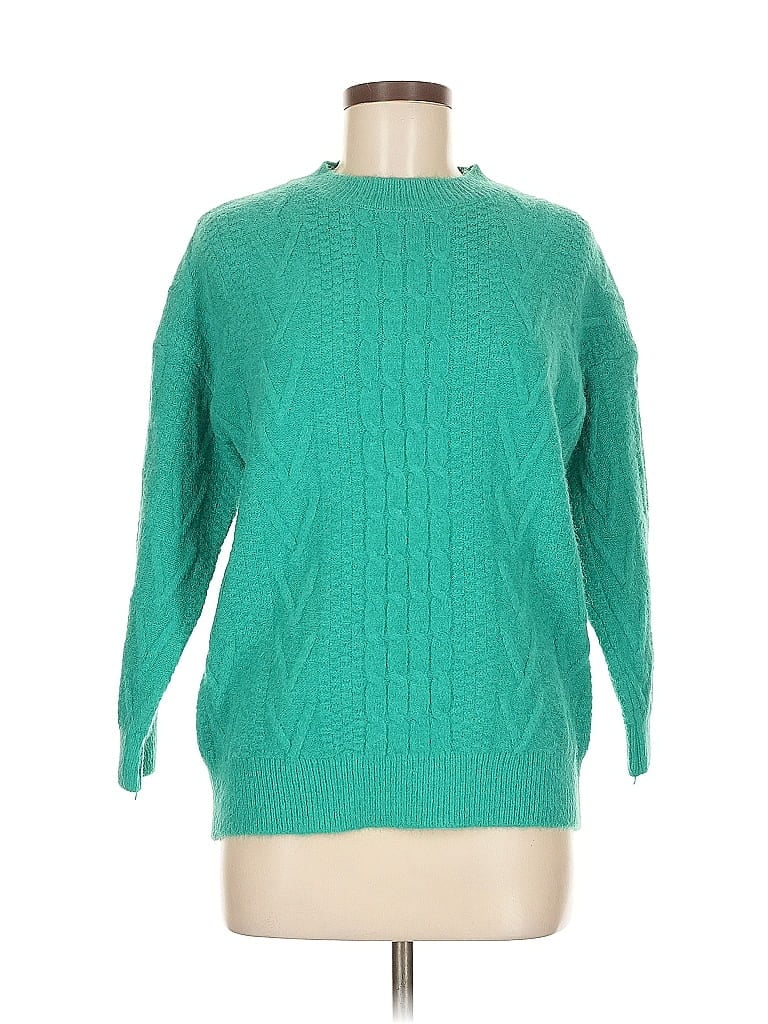 Pre-owned Zara Pullover Sweater In Green