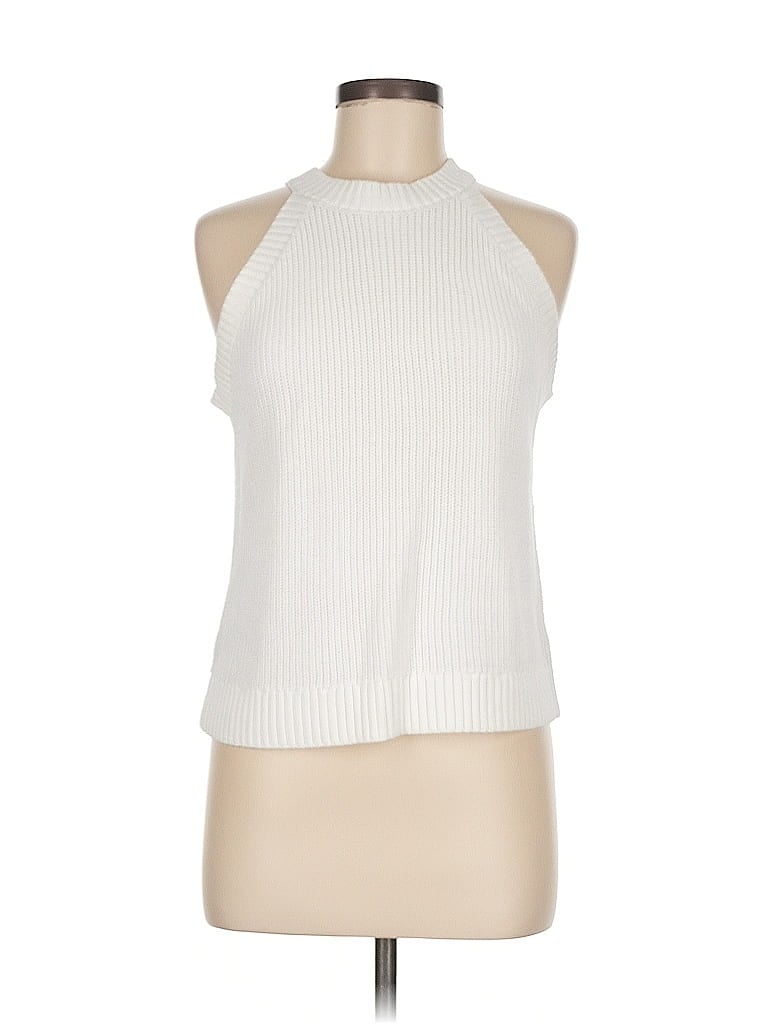 Pre-owned Old Navy Tank Top Ivory Halter Neckline Tops In White