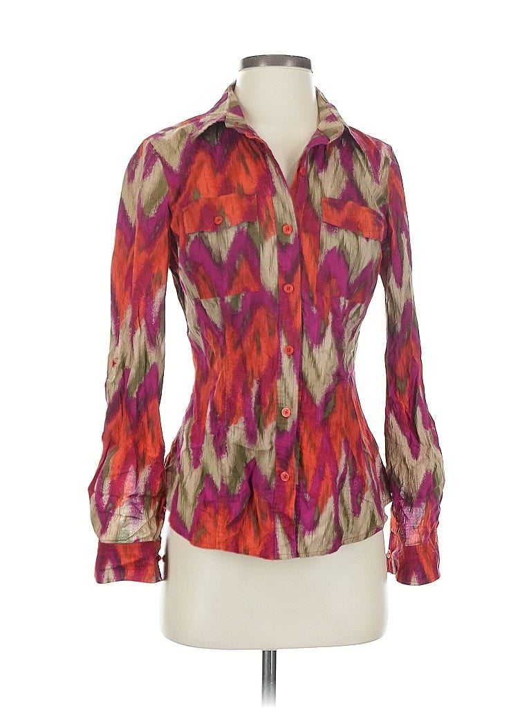 Pre-owned Michael Michael Kors Long Sleeve Polo Shirt In Red