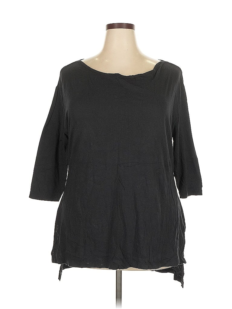 Pre-owned Lane Bryant 3/4 Sleeve T-shirt In Gray