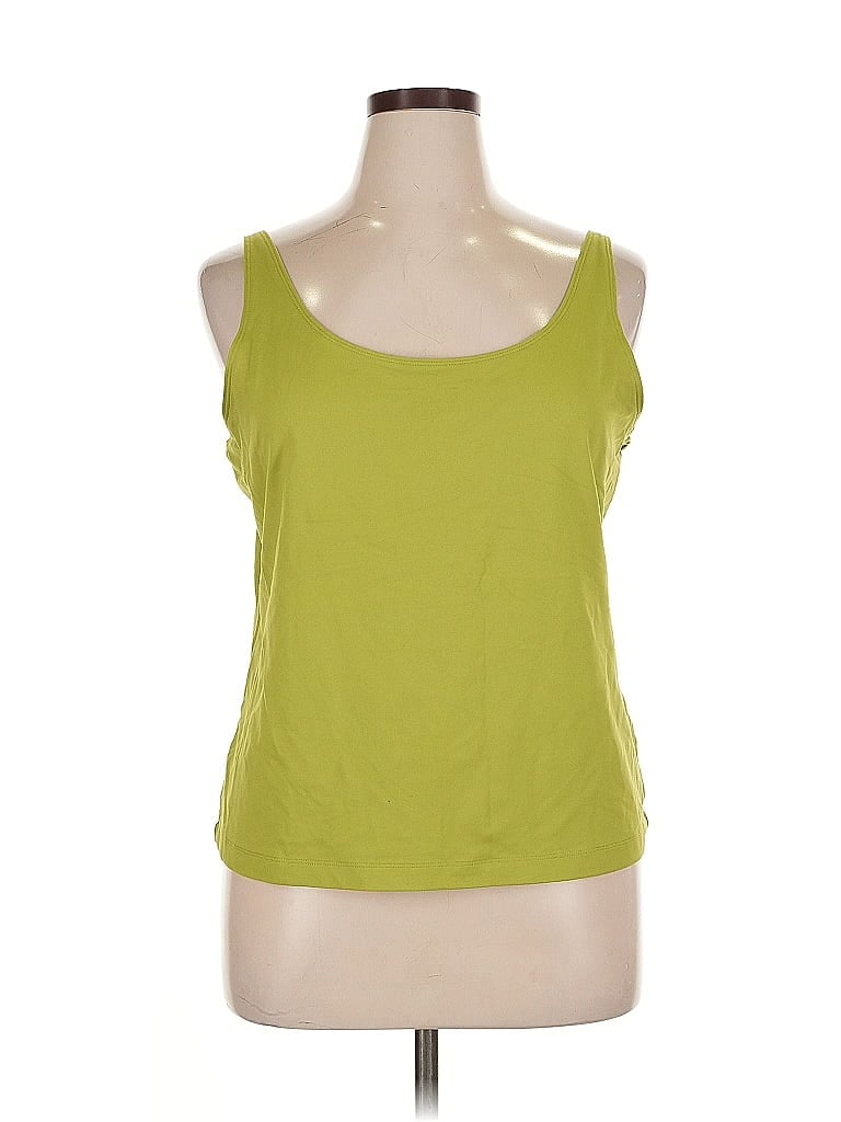 Pre-owned Chico's Tank Top Green Strapless Neckline Tops