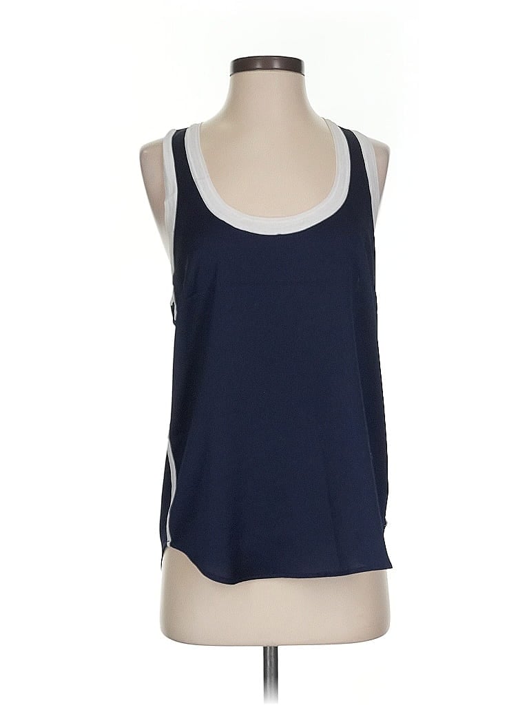 Pre-owned Banana Republic Tank Top Blue Halter Neckline Tops