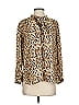 J.Crew 100% Polyester Animal Print Brown Long Sleeve Blouse Size S - photo 1