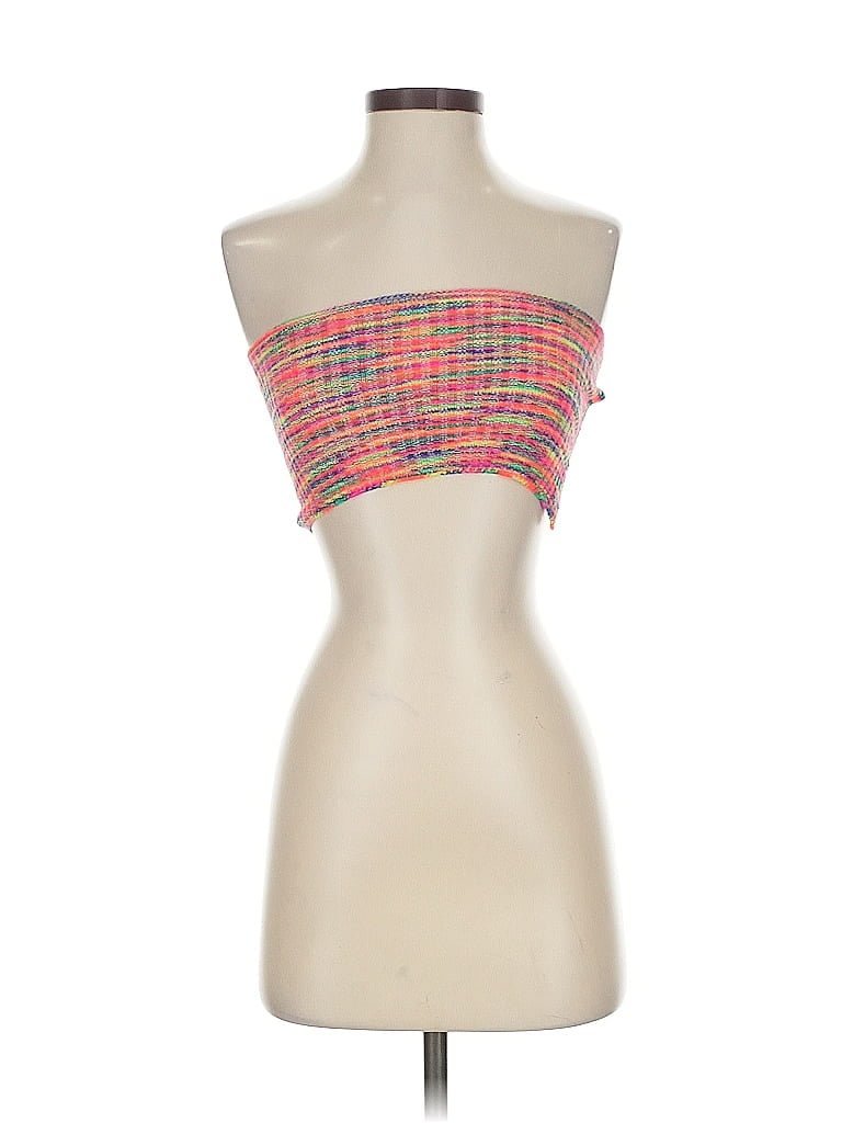 Pre-owned Edikted Tube Top Pink Strapless Neckline Tops