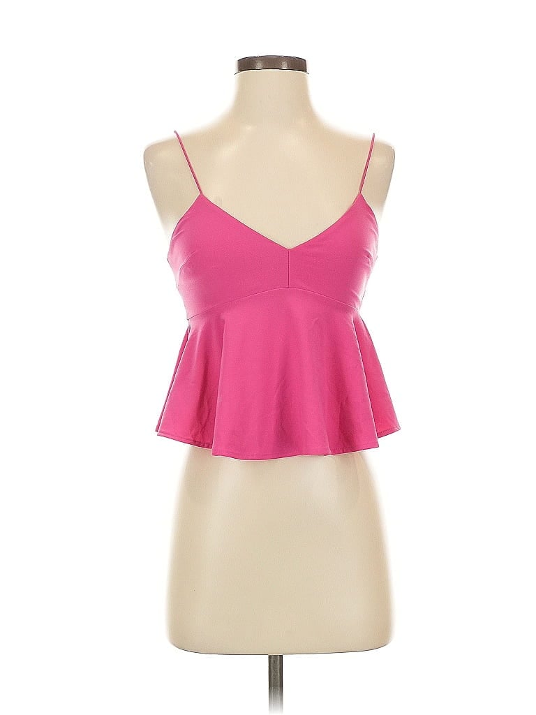 Pre-owned Leith Sleeveless Top Pink Sweetheart Neckline Tops