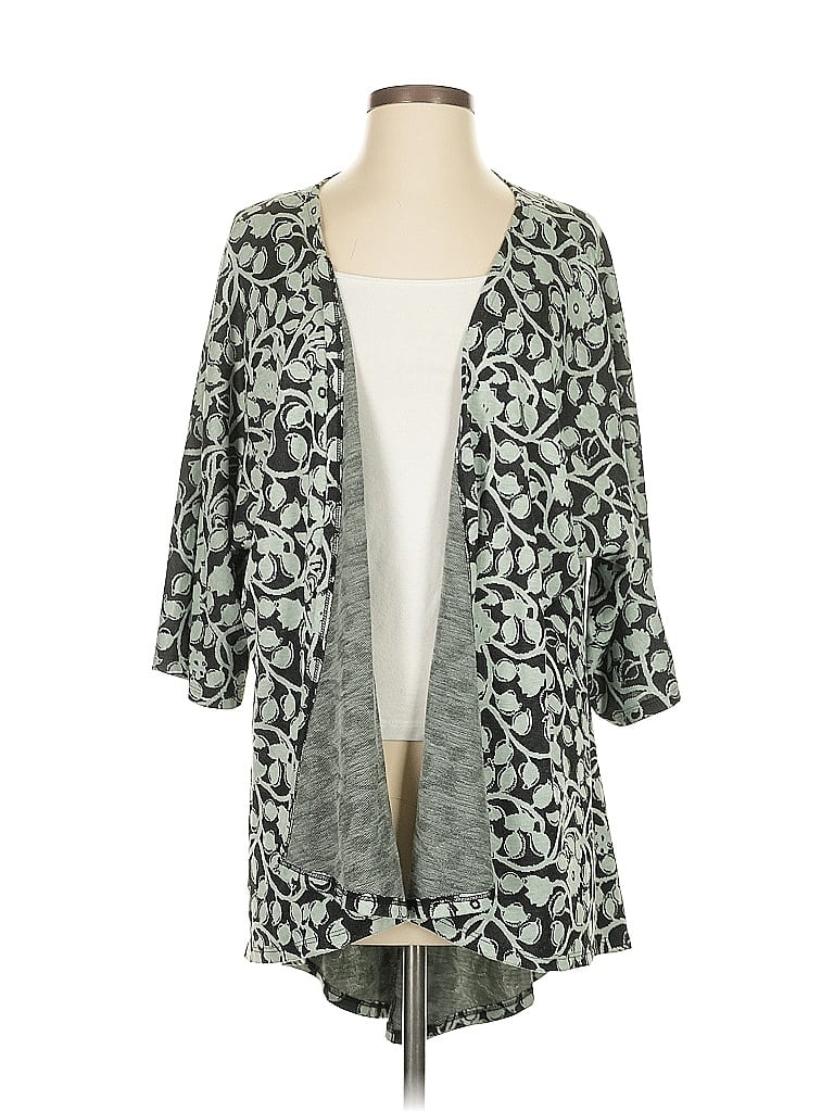 Pre-owned Lularoe Kimono In Green