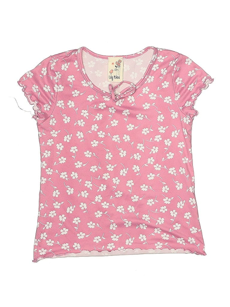 Click to view more detailed imagery on our partner's website Pre-owned Lily Bleu Kids' Short Sleeve Henley Shirt In Pink