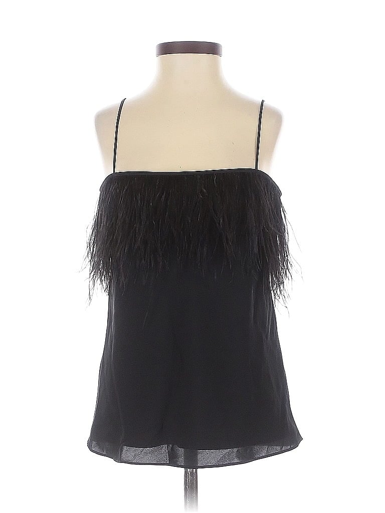 Click to view more detailed imagery on our partner's website Pre-owned Milly Sleeveless Silk Top Black Strapless Neckline Tops