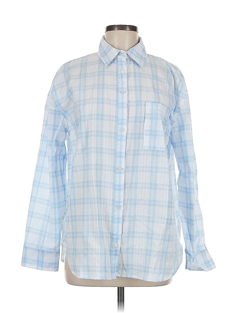 Pre-owned Rsq Long Sleeve Blouse In Blue