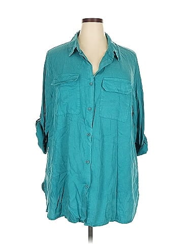 Velvet Heart 3/4 Sleeve Button-Down Shirt (view 1)