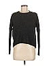 Shana Metallic Black Pullover Sweater Size M - photo 1