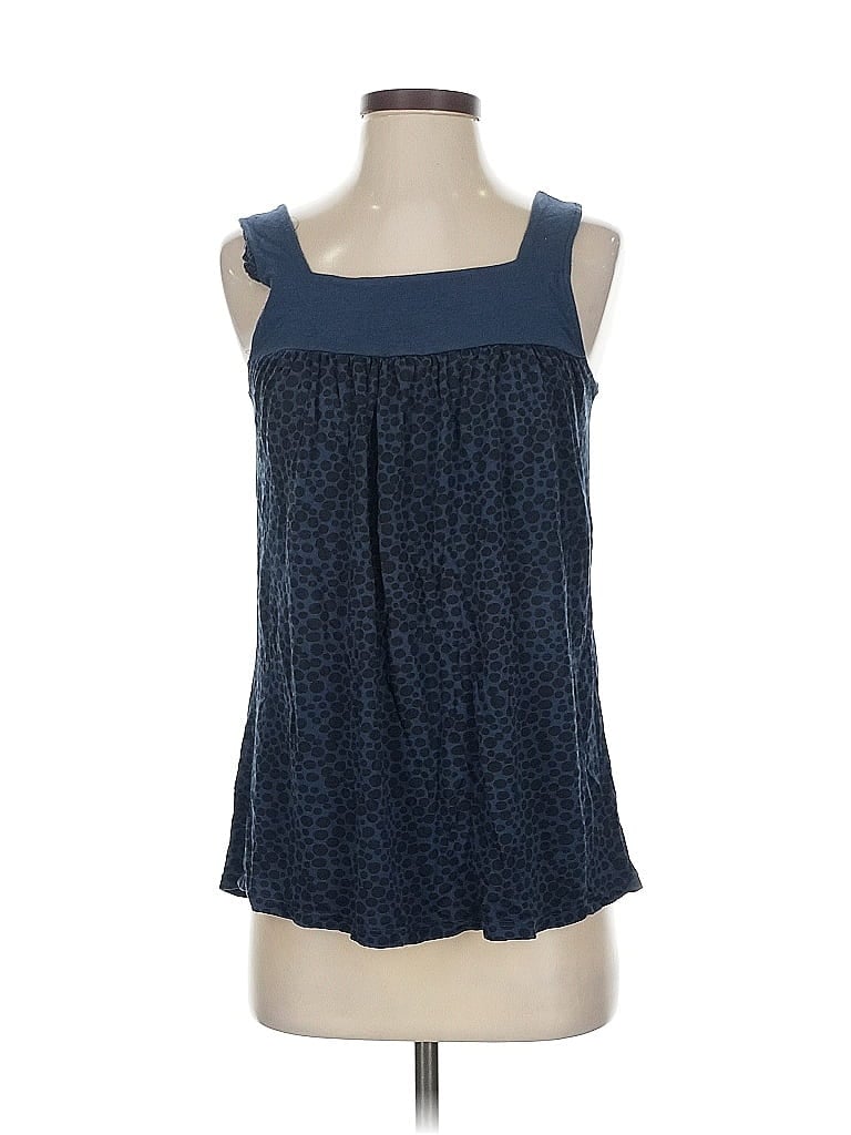 Pre-owned Ella Moss Tank Top Blue Strapless Neckline Tops