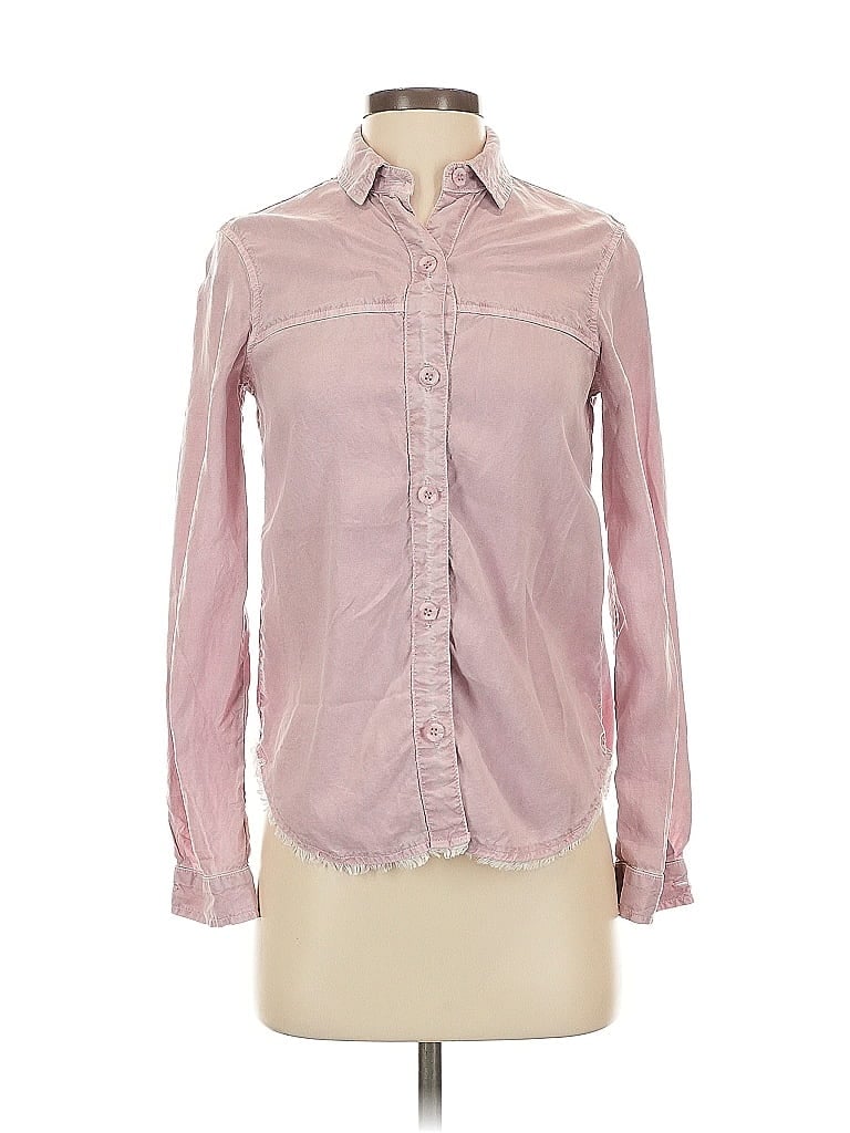 Pre-owned Bella Dahl Long Sleeve Button Down Shirt In Pink