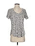 Z Supply Animal Print Silver White Short Sleeve T-Shirt Size S - photo 1