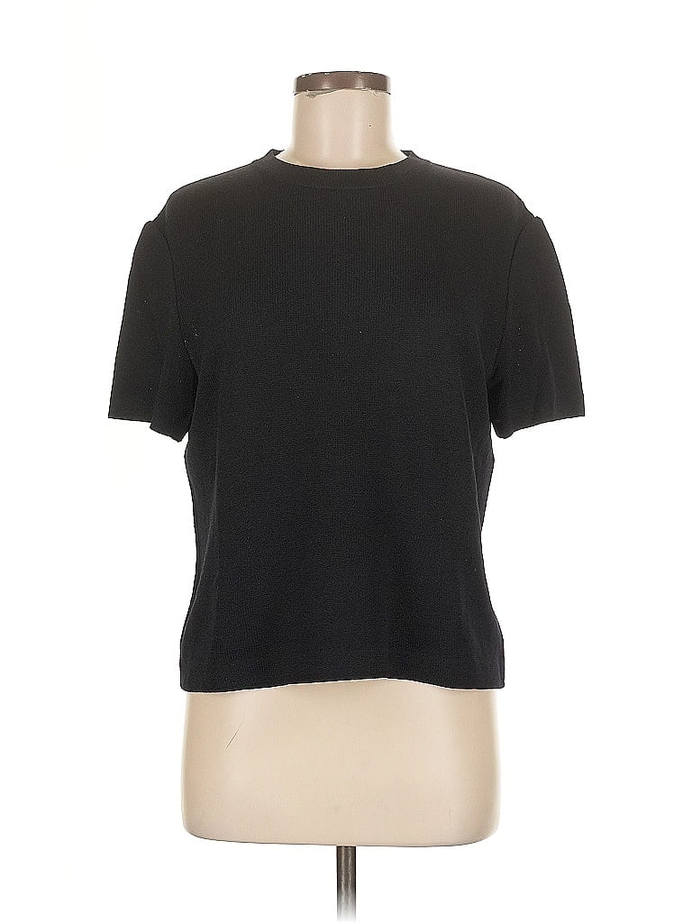 Click to view more detailed imagery on our partner's website Pre-owned St John Short Sleeve Top Black Crew Neck Tops