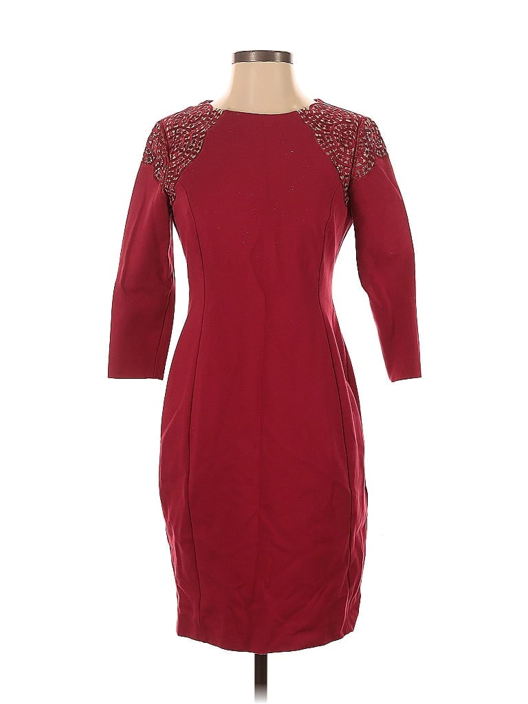 Pre-owned Antonio Melani Cocktail Dress In Burgundy